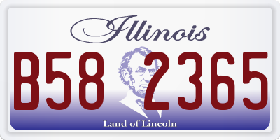 IL license plate B582365