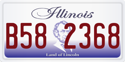 IL license plate B582368