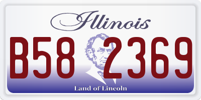 IL license plate B582369