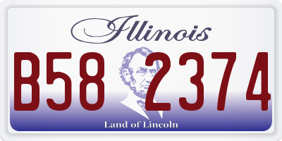 IL license plate B582374