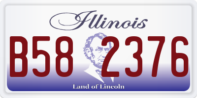 IL license plate B582376