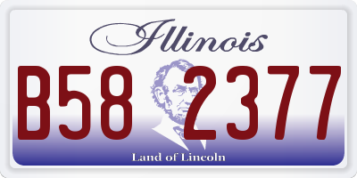 IL license plate B582377