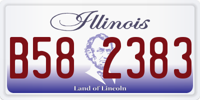IL license plate B582383