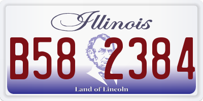 IL license plate B582384