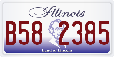 IL license plate B582385