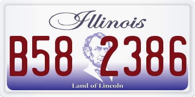 IL license plate B582386