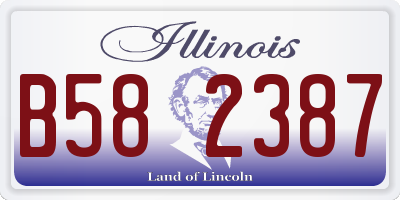 IL license plate B582387