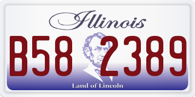 IL license plate B582389