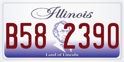 IL license plate B582390