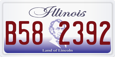 IL license plate B582392