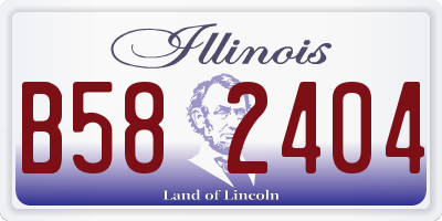 IL license plate B582404