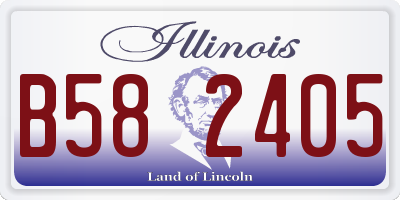 IL license plate B582405