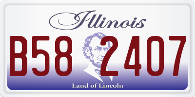 IL license plate B582407
