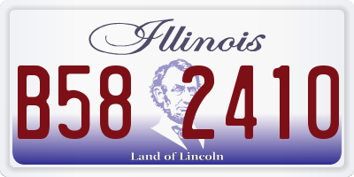 IL license plate B582410