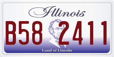 IL license plate B582411