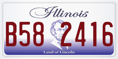 IL license plate B582416