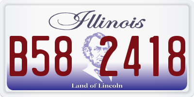 IL license plate B582418
