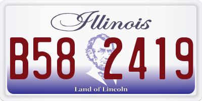 IL license plate B582419