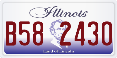 IL license plate B582430