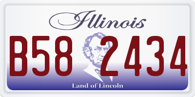 IL license plate B582434