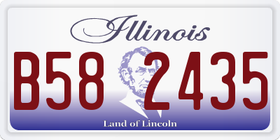 IL license plate B582435