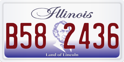 IL license plate B582436