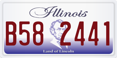IL license plate B582441
