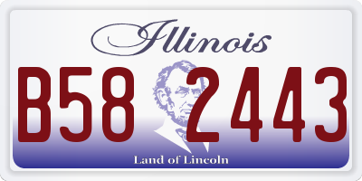 IL license plate B582443