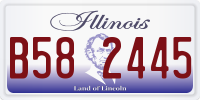 IL license plate B582445