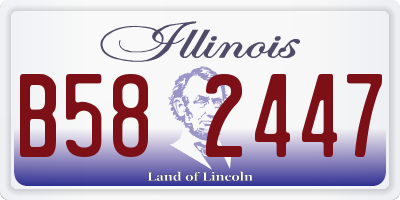 IL license plate B582447
