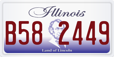 IL license plate B582449