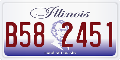 IL license plate B582451