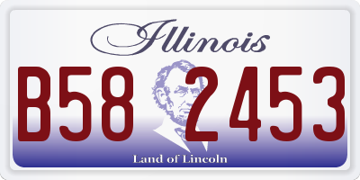 IL license plate B582453