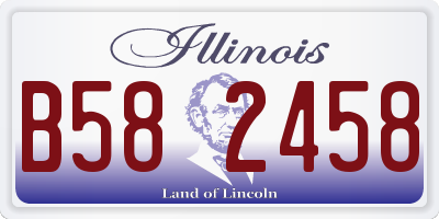 IL license plate B582458
