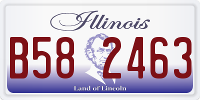IL license plate B582463