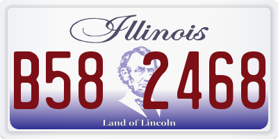 IL license plate B582468