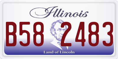 IL license plate B582483