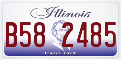 IL license plate B582485