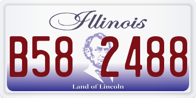 IL license plate B582488