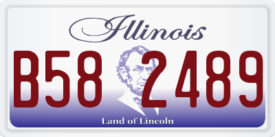 IL license plate B582489