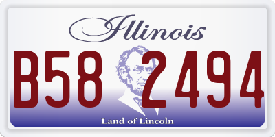 IL license plate B582494