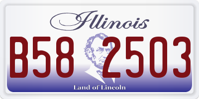 IL license plate B582503