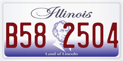 IL license plate B582504