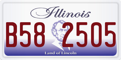 IL license plate B582505