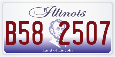 IL license plate B582507