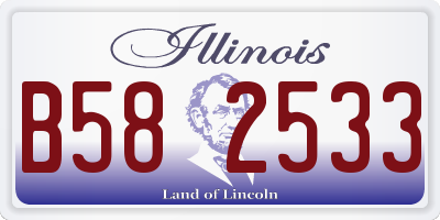 IL license plate B582533