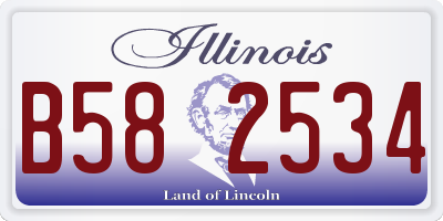 IL license plate B582534