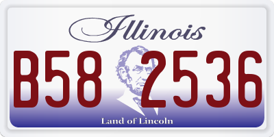 IL license plate B582536
