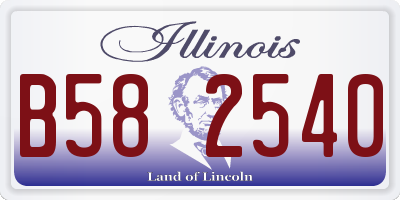 IL license plate B582540
