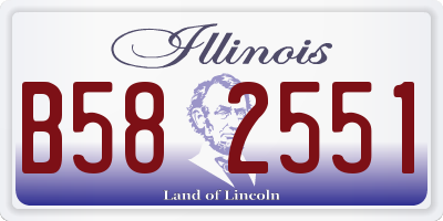 IL license plate B582551